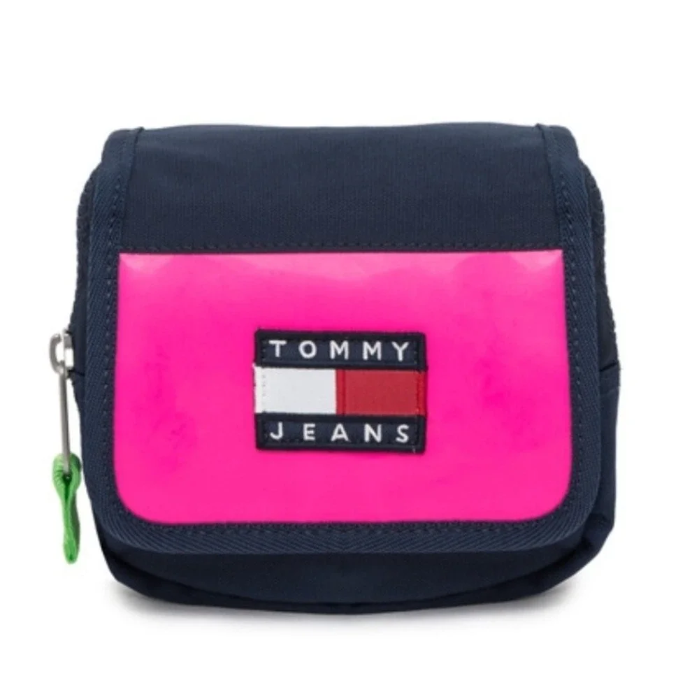 VtG TOMMY HILFIGER HERITAGE Crossbody Messenger BAG Pink Classic‎ Tommy Logo Y2K